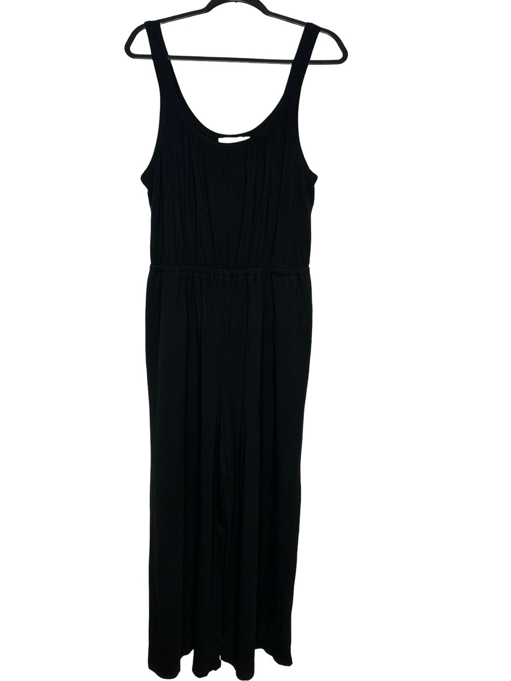 LOFT Black Sleeveless Jumpsuit with Scoop Neck XL